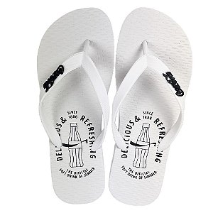 Chinelo Coca Cola Soft Drink 24/25 Masculino Branco Branco