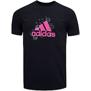 Camisa Adidas Smile - Preto e Rosa