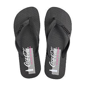 Chinelo Coca Cola Moran 2 24/25 CC4433 Masculino Preto Preto