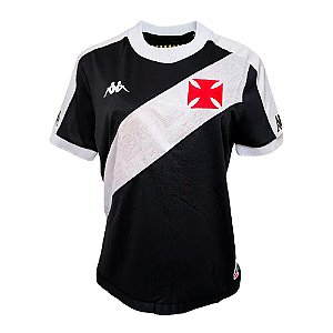 Camisa Oficial Vasco da Gama I 24/25 Feminina Preto Branco