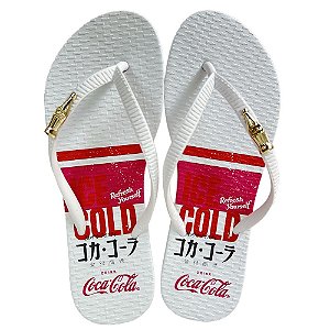 Chinelo Coca Cola Marina Bay 24/25 CC4471 Feminino Branco Branco