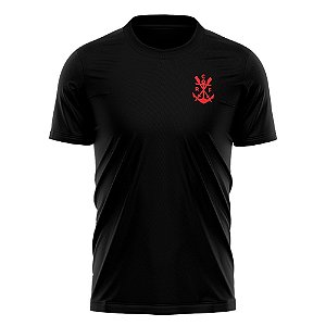 Camisa Braziline Flamengo Lamas Masculina Preto Vermelho