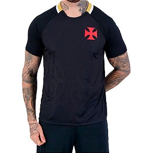 Camisa Braziline Vasco Manto Masculina Preto