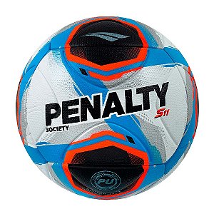 Bola Penalty Society 500 S11 R2 XXV Branco Preto Azul Coral