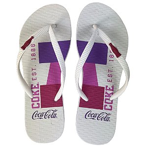 Chinelo Coca Cola Block Color 24/25 CC4475 Feminino Branco Branco