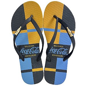 Chinelo Coca Cola Aledo 24/25 CC4484 Feminino Preto Preto