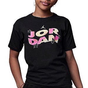 Camisa Jordan Lemonade Stand Infantil Preto Rosa