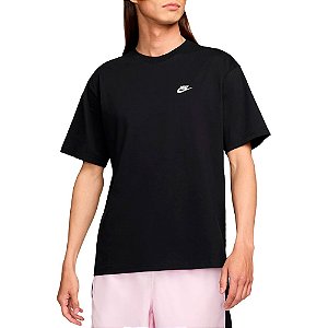 Camisa Nike Tee Club Max Masculina Preto Branco