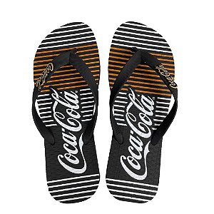 Chinelo Coca Cola Classic Lines 2 24/25 CC4413 Masculino Preto Preto
