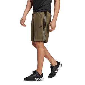 Bermuda Adidas Treino Essentials Piquet Masculina Verde Preto