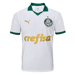 Camisa Oficial Palmeiras II 24/25 Masculina Branco Verde