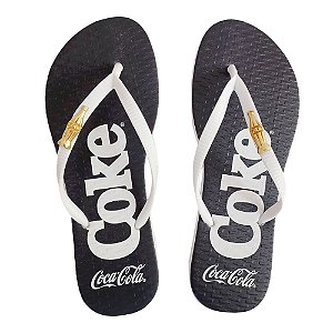 Chinelo Coca Cola Coke Mix Color 24/25 Feminino Branco Branco