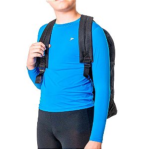Camisa Poker Fator Proteção Comfort UV 50+ Infantil Azul Celeste