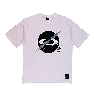 Camisa Oakley Space SS Tee Masculina Branco Preto Cinza