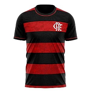 Camisa Braziline Flamengo Classmate Masculina Preto Vermelho