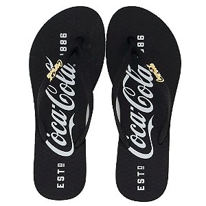 Chinelo Coca Cola 1886 24/25 Feminino Preto Preto