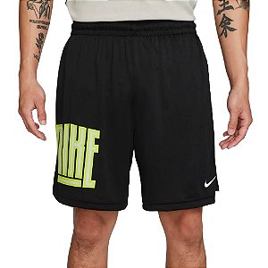 Bermuda Nike Shrt Asym Preto Verde Masculino