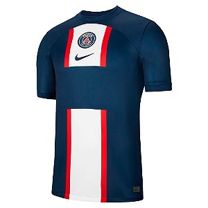 Camisa Oficial PSG - Paris Saint-Germain I 22/23 Masculina Marinho Vermelho