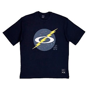 Camisa Oakley Space SS Tee Masculina Preto Amarelo Branco