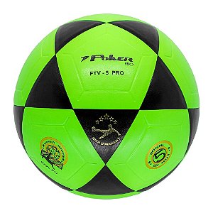 Bola Poker Futevôlei Rio Vulcanizada Verde Preto