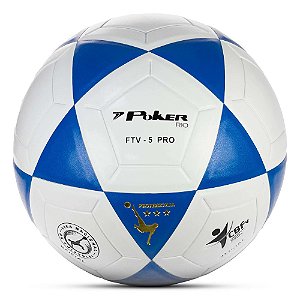 Bola Poker Futvolei Rio Vulcanizada Branca Azul