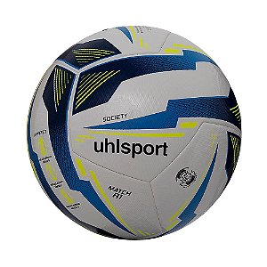 Bola de Futebol Society uhlsport Match R1 Branco/Azul/Amarelo