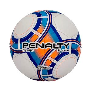 Bola Penalty Campo Player XXIII Branco Azul Laranja