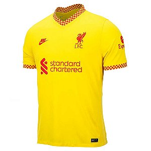 Camisa Oficial Liverpool III 21/22 Masculina Amarelo