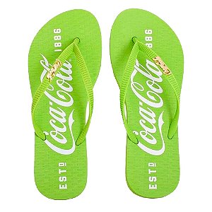 Chinelo Coca Cola 1886 Feminino Verde Verde