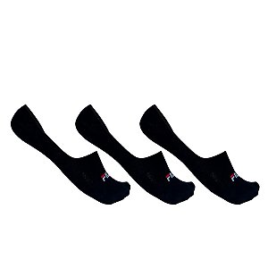 Kit Meia Fila Tripack Invisible C/3 Pares Preto