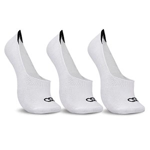 Kit Meia Olympikus C/3 Pares Ultra Invisível Branca 33-38