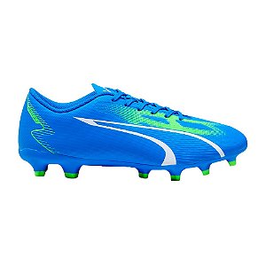 Chuteira Puma Campo Ultra Play Masculina Azul Verde Branco