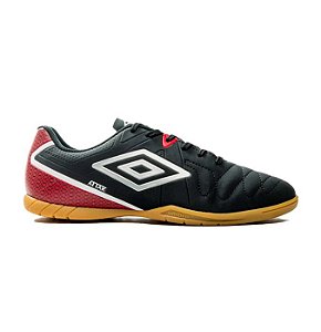 Chuteira Umbro Futsal Attak Eternal Masculina Preto Verrmelho