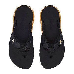 Chinelo Kenner Rakka Ultra Force Masculino Preto Dourado