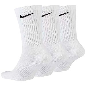 Kit Meia Nike Everyday Plus Unissex Branco Preto