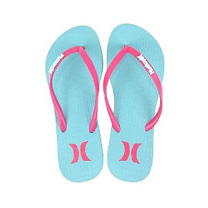 Chinelo Hurley Icon HU0010 Azul Claro Pink