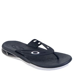 Chinelo Oakley Killer Point II Masculino Preto Branco Cinza