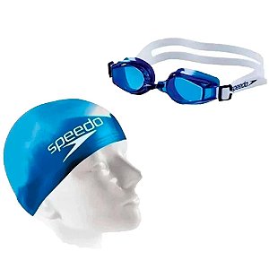 Kit Natação Speedo Swin Infantil Azul