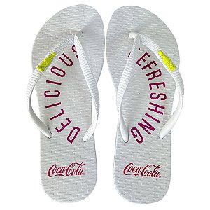 Chinelo Coca Cola Vicenza 24/25 Feminino Branco Branco