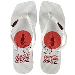 Chinelo Coca Cola USA Calor 24/25 CC4470 Feminino Branco Branco