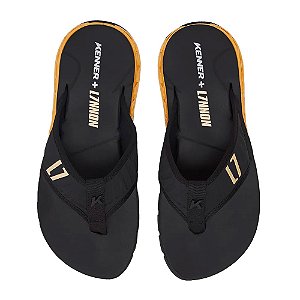 Chinelo Kenner Rakka Alta L7 Masculino Preto Dourado