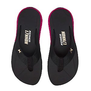 Chinelo Kenner Rakka L7 Unissex Preto Rosa