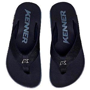 Chinelo Kenner Kivah TKS Unissex Preto Cinza