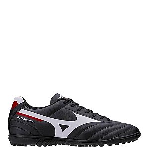 Chuteira Mizuno Society Morelia Club As Masculina Preto Branco Vermelho