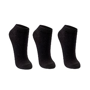 Meia Puket Sapatilha Tripack Preto 40-44