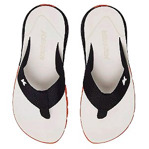 Chinelo Kenner Rakka Original Masculino Branco Preto Laranja