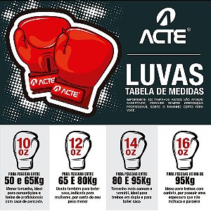 Luva de Boxe e Muay Thai Acte Fight