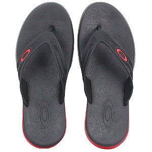 Chinelo Oakley Killer Point II Masculino Preto Vermelho