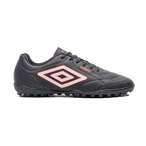 Chuteira Society Umbro Class Footballer Preta Branco Vermelho