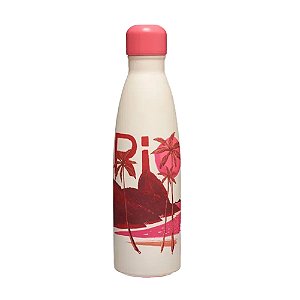 Garrafa Farm Glub Glub Rio 500ml Off White Rosa